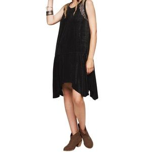 Free People Embossed Lace Black Polka Dot Dress